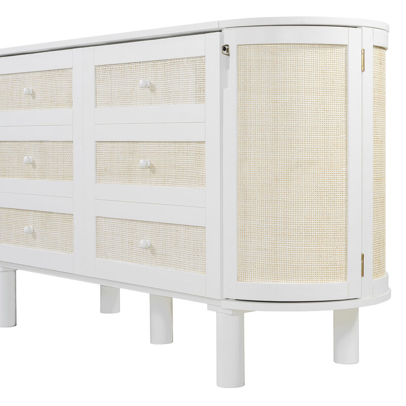 Merax Modern Woven Design Murphy Bed with Hidden Storage