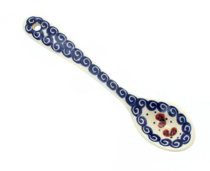 Blue Rose Polish Pottery Ashley Sugar Spoon