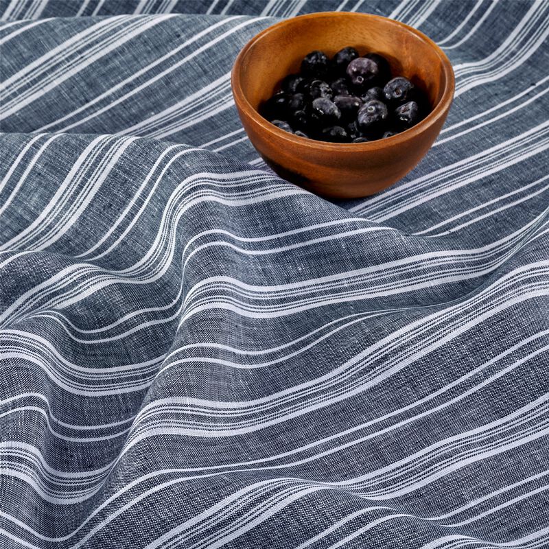 Solino Home 100% Pure Linen Chelsea Stripe Dinner Napkins 20 x 20 Inch Set of 4