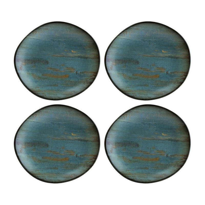 Madera 6" x 5.5" Organic Decorated Porcelain Plate (Set of 4)