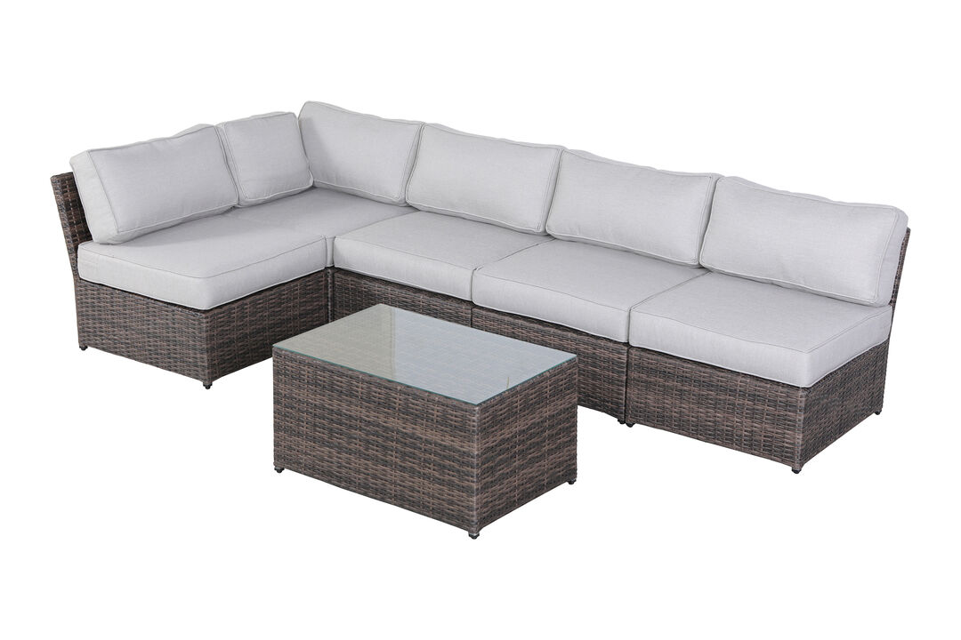 Living Source International Wicker Fully Assembled 4 - Person Seating Group with Cushions New
