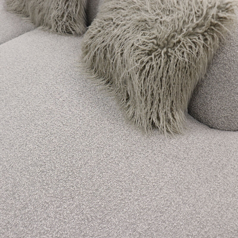 Pasargad Home Simona Upholstered Sofa with 3 Pillows