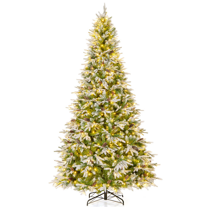 Pre-Lit Artificial Christmas Tree with Tips and LED Lights