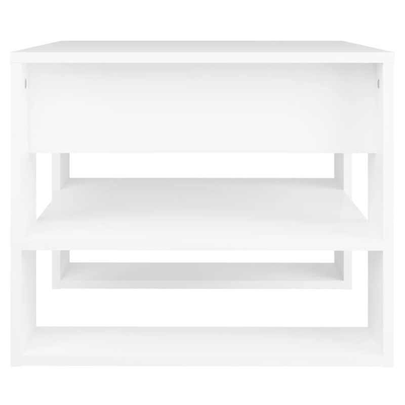 vidaXL Coffee Table White 21.9"x21.7"x17.7" Engineered Wood