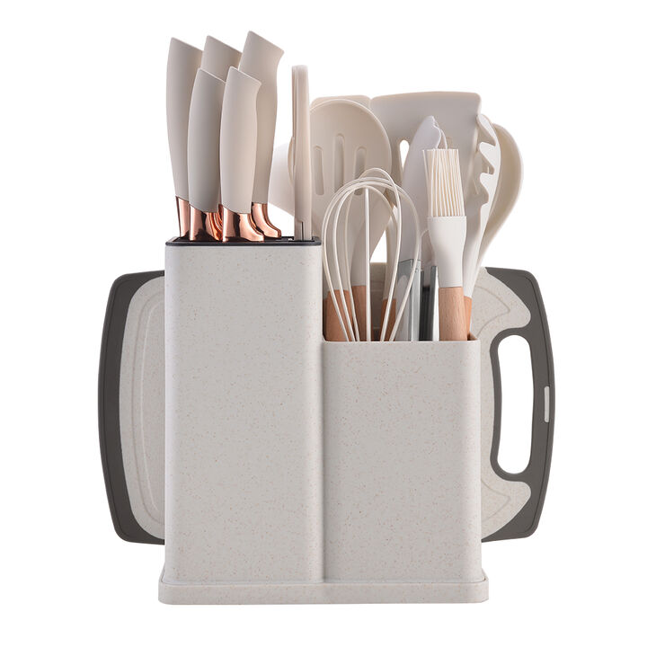 19-piece Non-stick Silicone Assorted Kitchen Utensil Set White