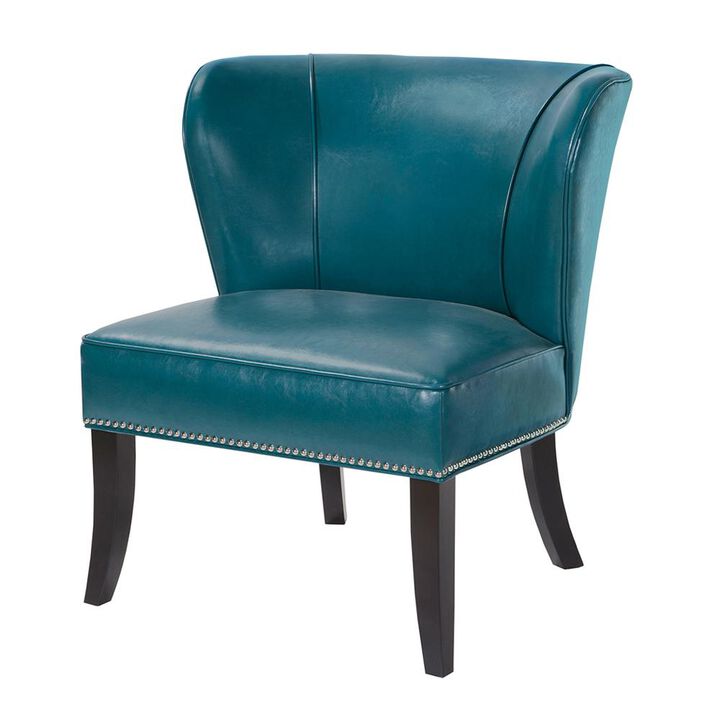 Belen Kox Contemporary Blue Armless Accent Chair, Belen Kox