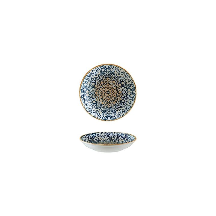 Alhambra dia.5.25" h:1.5" 7 oz. Round Decorated Porcelain Bowl (Set of 4)