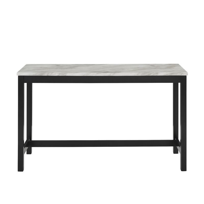 Kate 60 Inch 4 Piece Bar Table Set with Upholstered Stools, Gray-Benzara