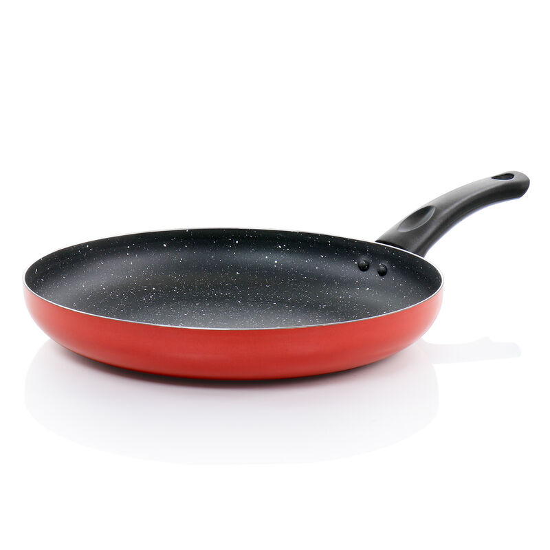 Oster Luneta 11.5 Inch Aluminum Nonstick Frying Pan in Red