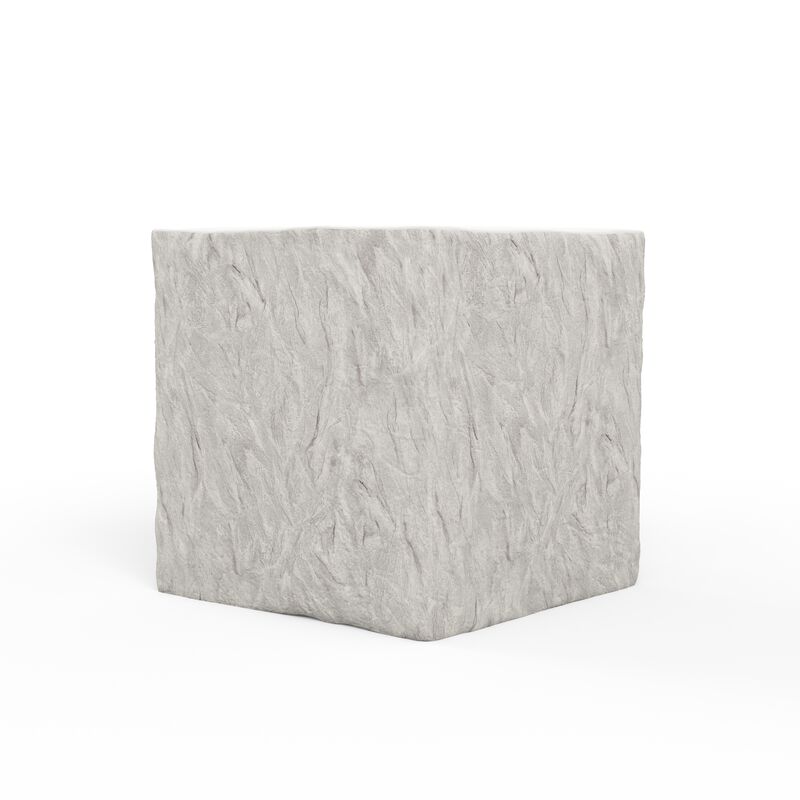 Antique Stone Square End Table