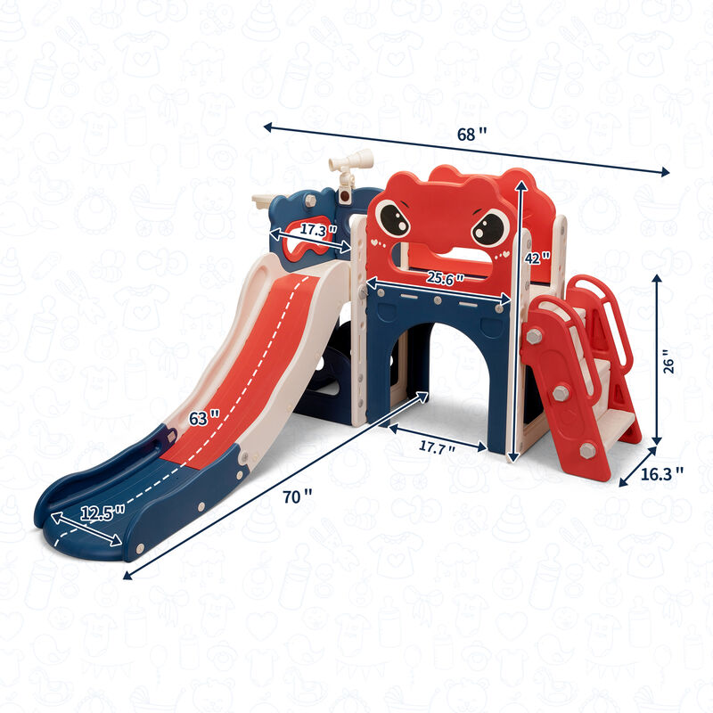 7-in-1 Kids Slide Set with Aisle