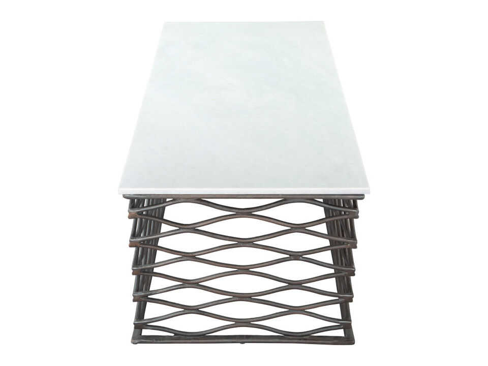 Duchess Coffee Table White & Antique Bronze
