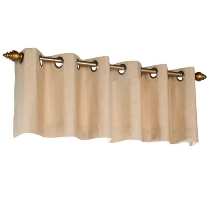 Commonwealth Thermalogic Weather Cotton Fabric Grommet Top Valance - 40"x15" - Burgundy