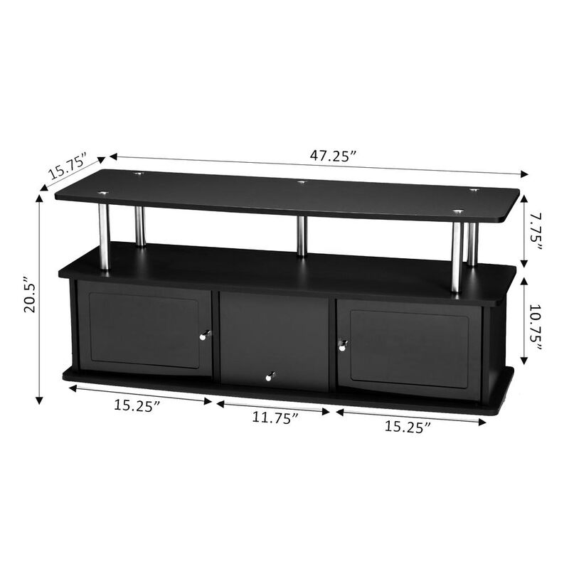 Convience Concept, Inc. TV Stand with 3 Storage Cabinets and Shelf for TVs up to 55 inches