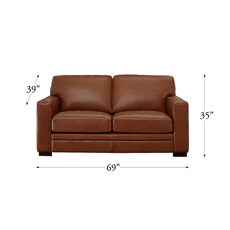 Dillon Top Grain Leather Loveseat
