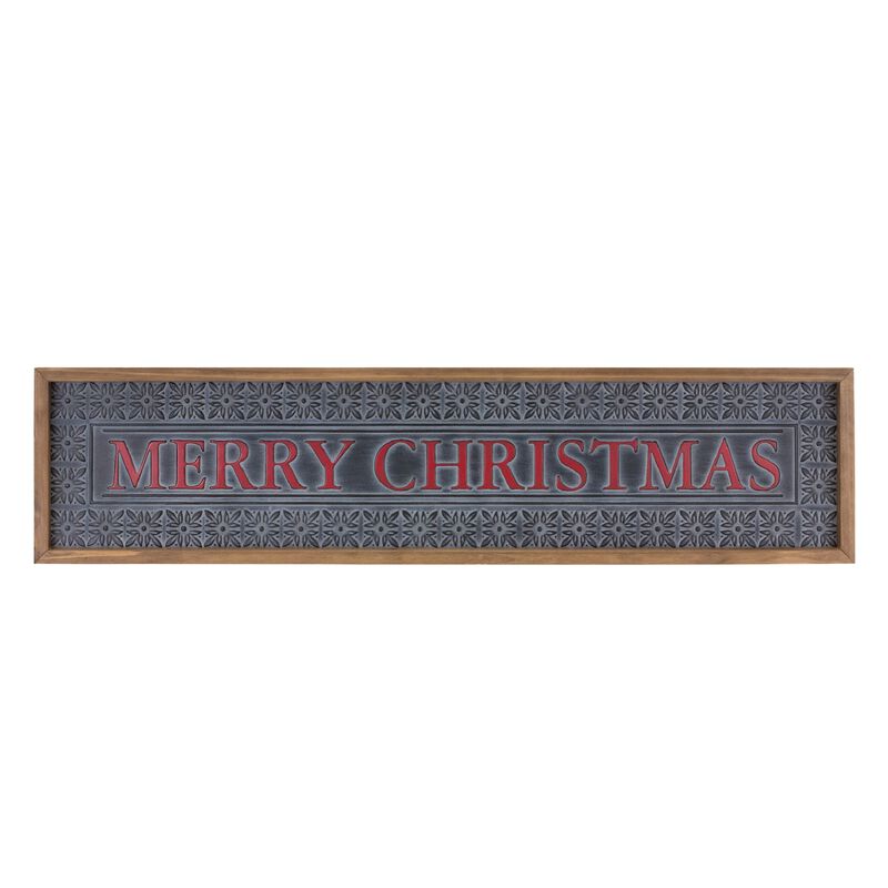 Ornate Metal Merry Christmas Sign For Holiday Décor