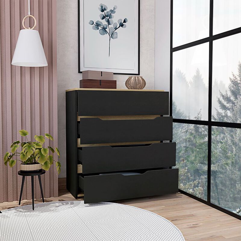 Dresser Oboe, Bedroom, Black / Light Oak