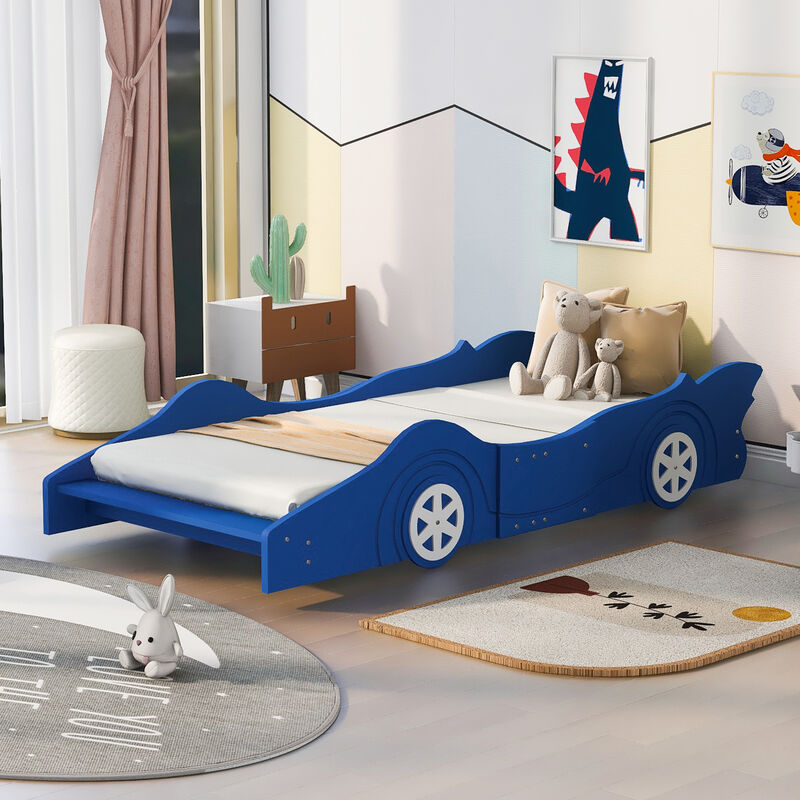 Merax Race Car Platform Bed with Wheels