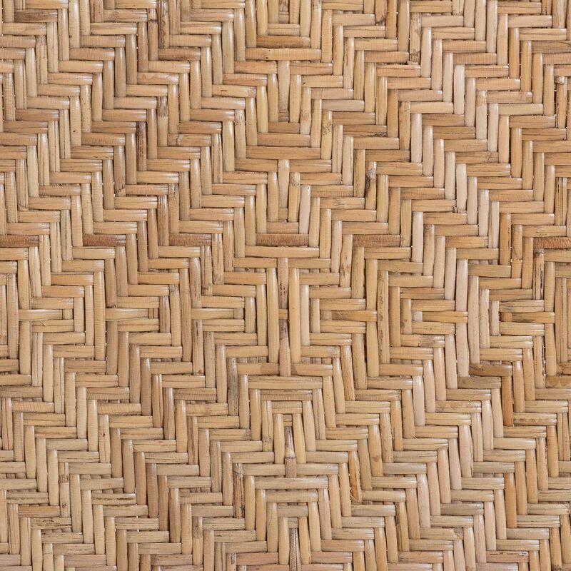 Bali & Pari Ayana Mid-Century Modern Two-Tone Black and Natural Brown Rattan Dining Chair