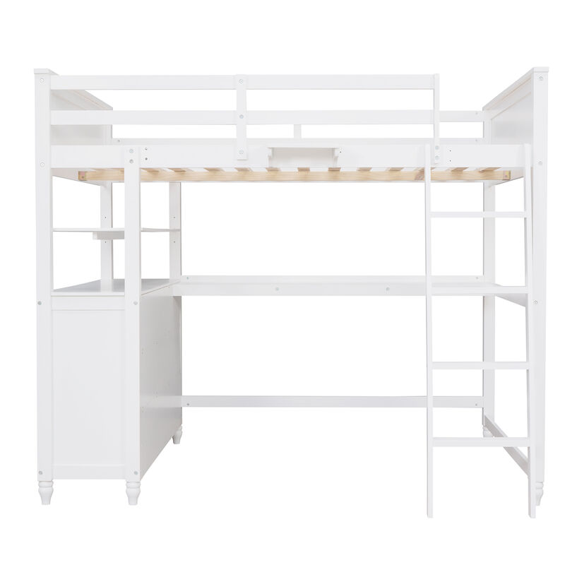 Merax Loft Bed with Drawers and Desk
