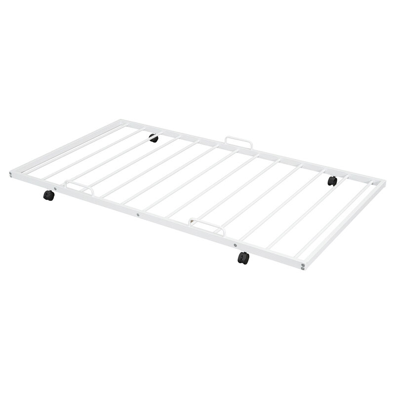 Merax Metal Bunk Bed with Trundle and Wardrobe