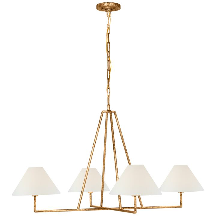 Ashton Extra Large Four Light Sculpted Chandelier