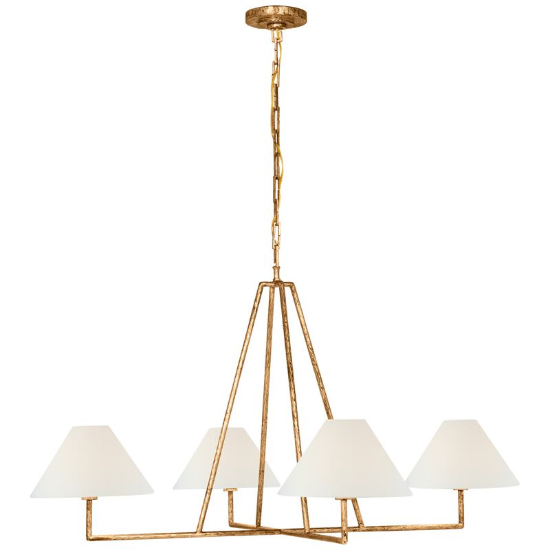 Ashton Extra Large Four Light Sculpted Chandelier