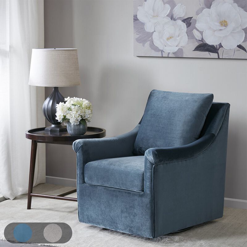 Gracie Mills Miriam Upholstered Swivel Accent Chair