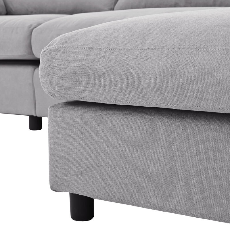 Merax Upholstery Convertible Sectional Sofa