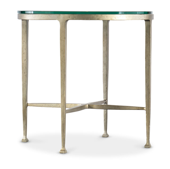 Cora Glass Top Round Side Table