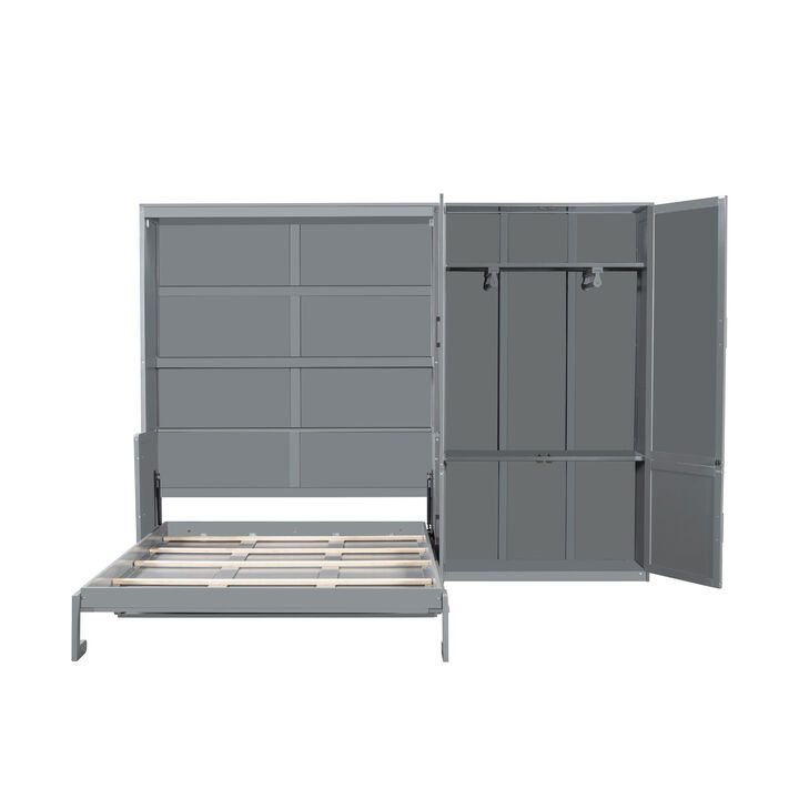 Merax Murphy Bed Wall Bed with Storage