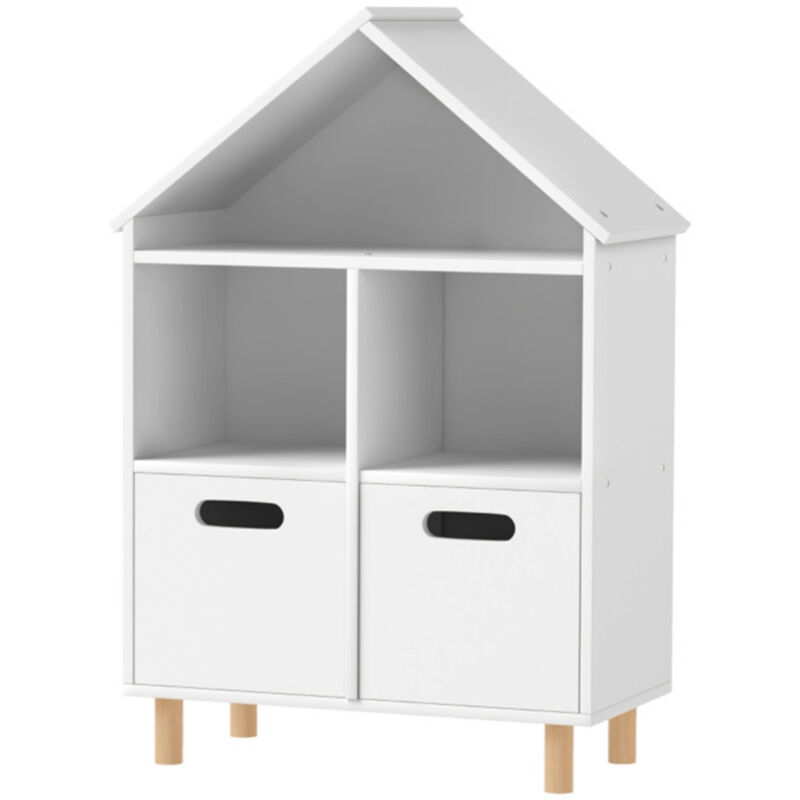 Freestanding Bookshelf with Enclosed Storage for Books and Decor