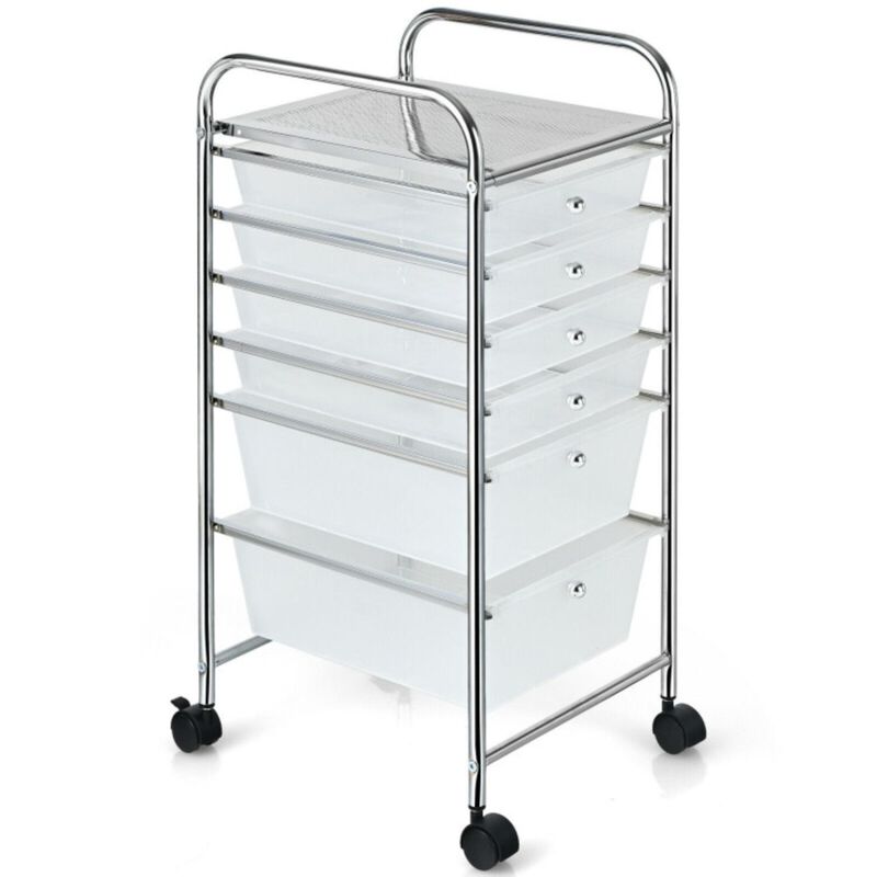 Hivvago 6 Drawers Rolling Storage Cart Organizer