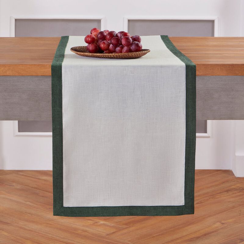 Solino Home 100% Pure Linen Table Runner 14 x 90 Inch | Classic