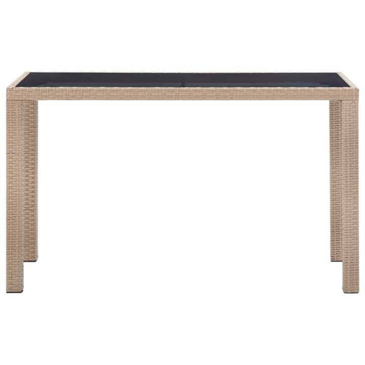 vidaXL Garden Table Gray 48.4"x23.6"x29.1" Poly Rattan