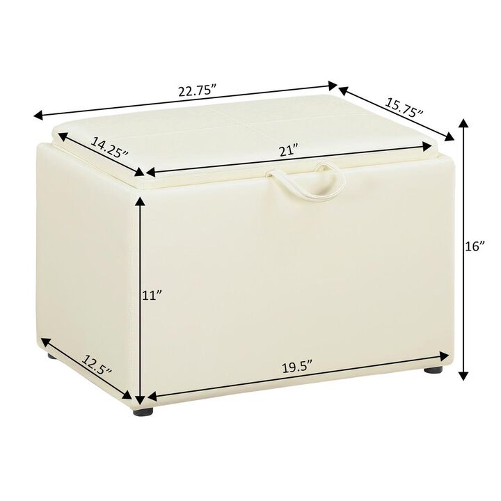 Convience Concept, Inc. Accent Storage Ottoman with Reversible Tray