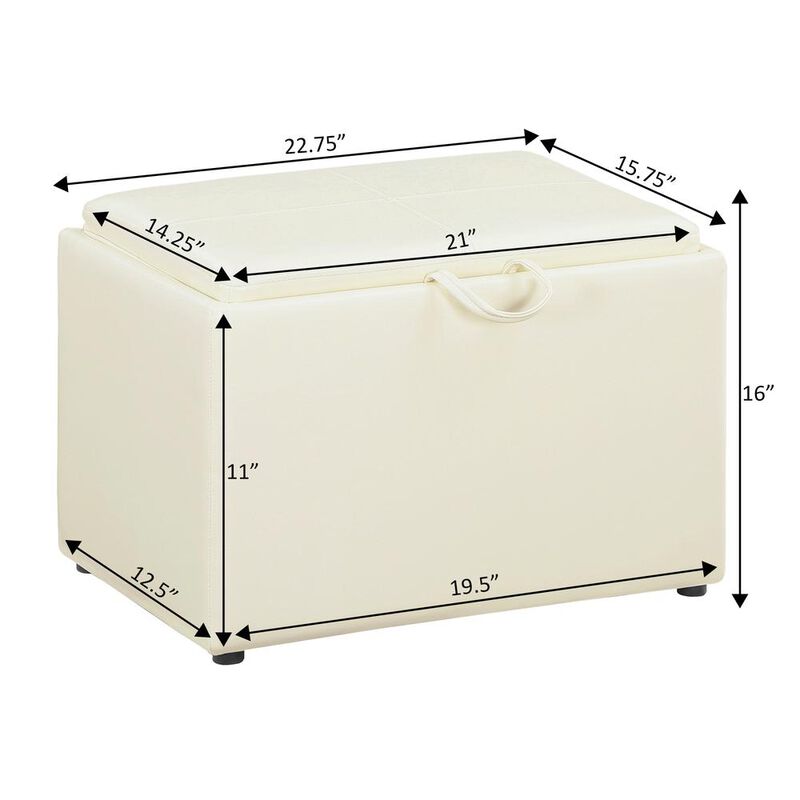 Convience Concept, Inc. Accent Storage Ottoman with Reversible Tray