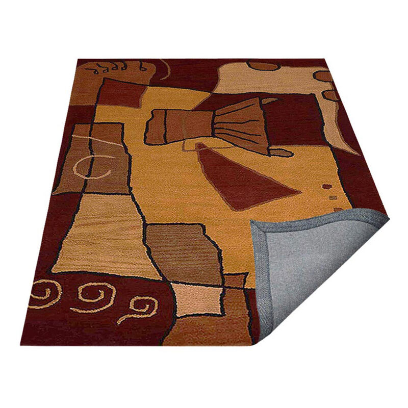 RUGSOTIC CARPETS HAND TUFTED WOOL ECO-FRIENDLY AREA RUGS  - 8'x11', Rectangle Shape, Multicolor, Abstract Modern Design, High Pile Thick Handmade Area Rugs for Living Room, Bed Room (K00694)
