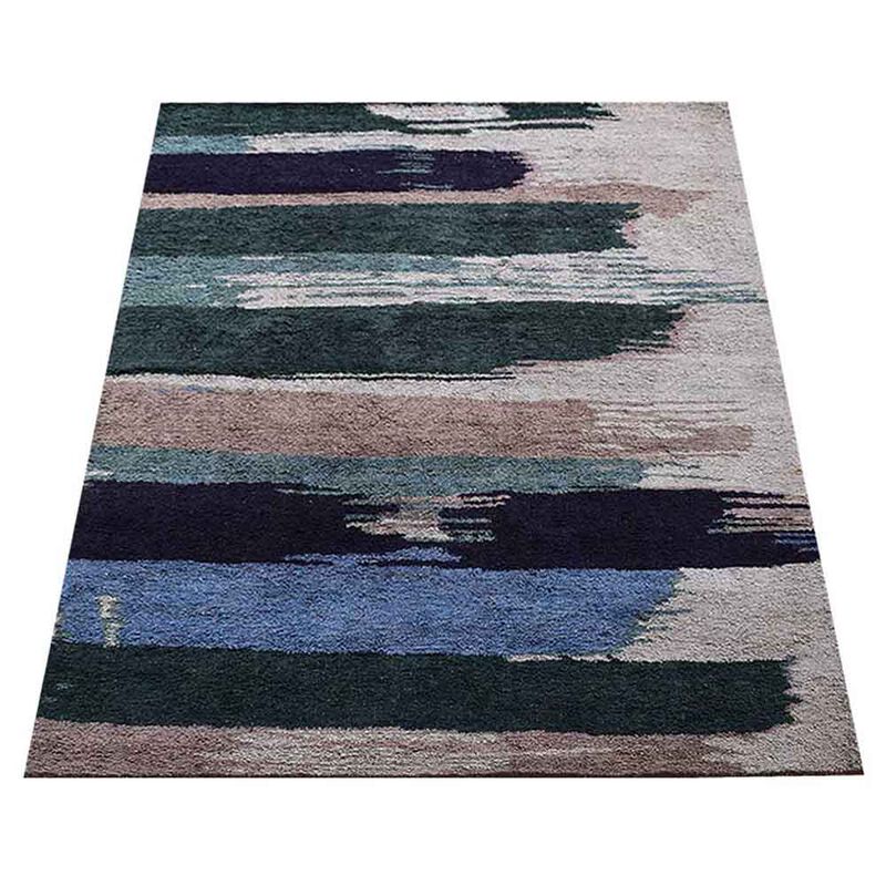 Rugsotic Carpets Hand Knotted Silk 5'x8' Area Rug Abstract Multicolor NS1215