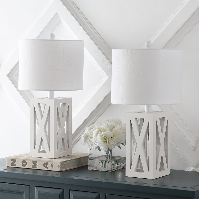Stewart Farmhouse Wood LED Table Lamp