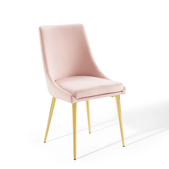 Viscount Modern Accent Performance Velvet Dining Chair-Benzara