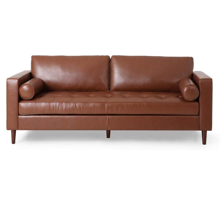 Merax Solid Wood Frame PU Fabric Sofa Couch