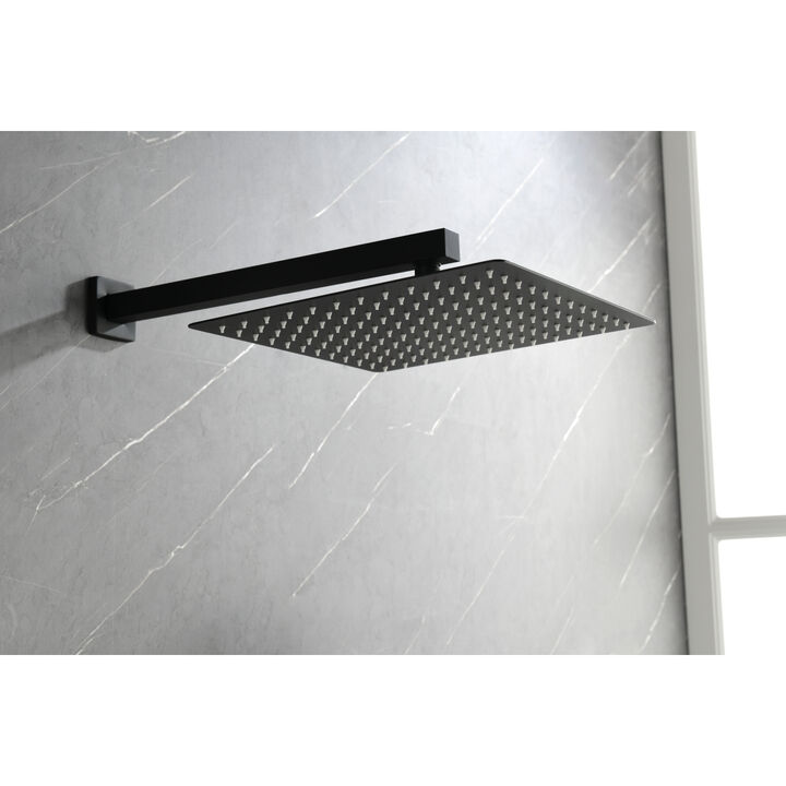 Shower System With Shower Head, Hand Shower, Hose, Valve Trim, Lever Handles And Niche
