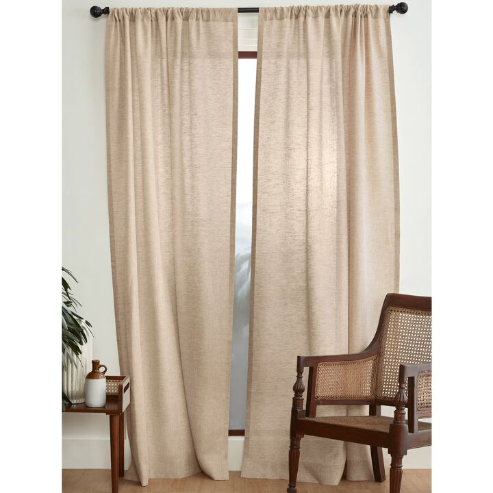 Solino Home 100% Pure Linen Curtain | Linen for Thanksgiving, Christmas