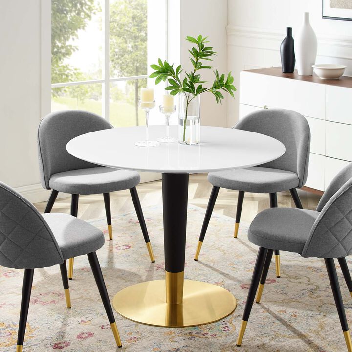 Modway - Zinque 40" Dining Table Gold White