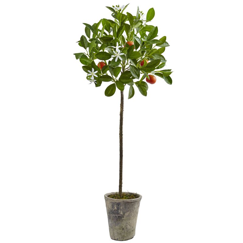 Hivvago 38 Inches Potted Orange Tree