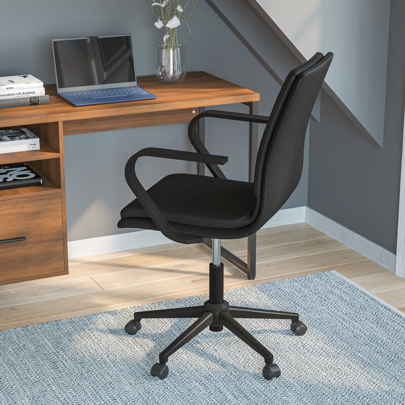 James Mid-Back Designer Executive Office Chair with Base and Arms