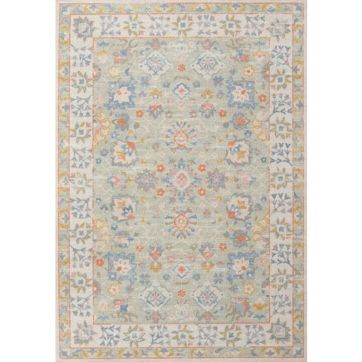 Momeni Traditional Rectangle Area Rug, Light Blue, 7'9 X 9'10