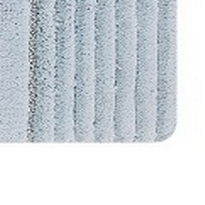 Knightsbridge Chakkar Board 220 GSF Non Skid Back Bath Rug 17 x 24 - Light Blue