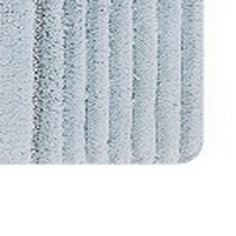 Knightsbridge Chakkar Board 220 GSF Non Skid Back Bath Rug 17 x 24 - Light Blue